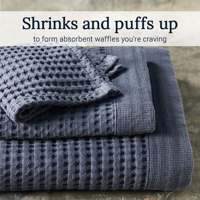 GILDEN TREE Waffle Bath Sheet Quick Dry Towel, Thin Luxury Bath Towels, 40x80 Large Bath Towels 2 Pack Bath Sheets, Modern Style (Midnight Blue) - Image 3